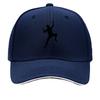 Rock Climbing Climber Silhouette Action Pose Graphic Sandwich Baseball Cap Sun Cap Outdoor Workouts Hat