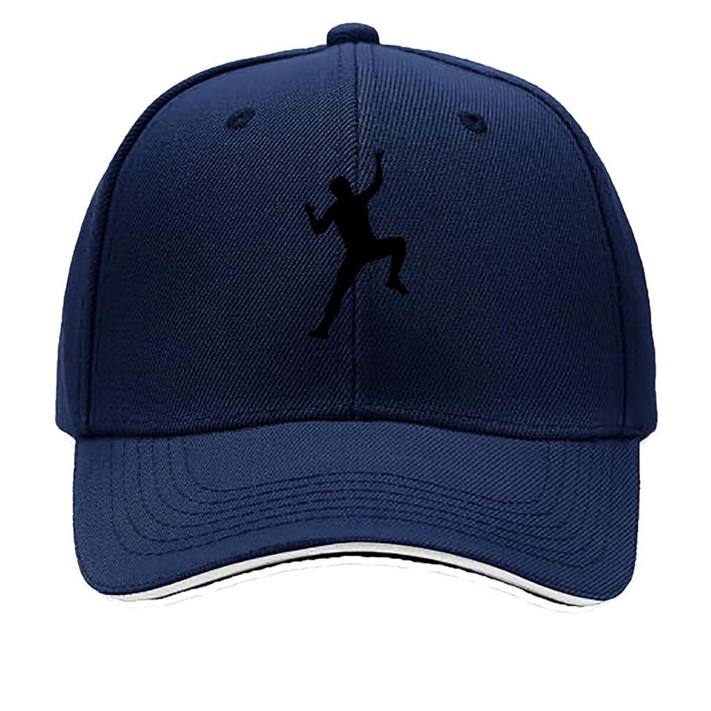 Rock Climbing Climber Silhouette Action Pose Graphic Sandwich Baseball Cap Sun Cap Outdoor Workouts Hat