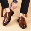 Fashion Casual Business Men's Leather Shoes Fashionable British style Daily office  Outdoor street walking Groom's wedding Brown shoes