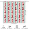 Floral Striped Shower Curtain Soft Fabric Waterproof Bath Decor For Home Bathroom Red Floral Print 72 X 84 Inches (69 Inches) Li