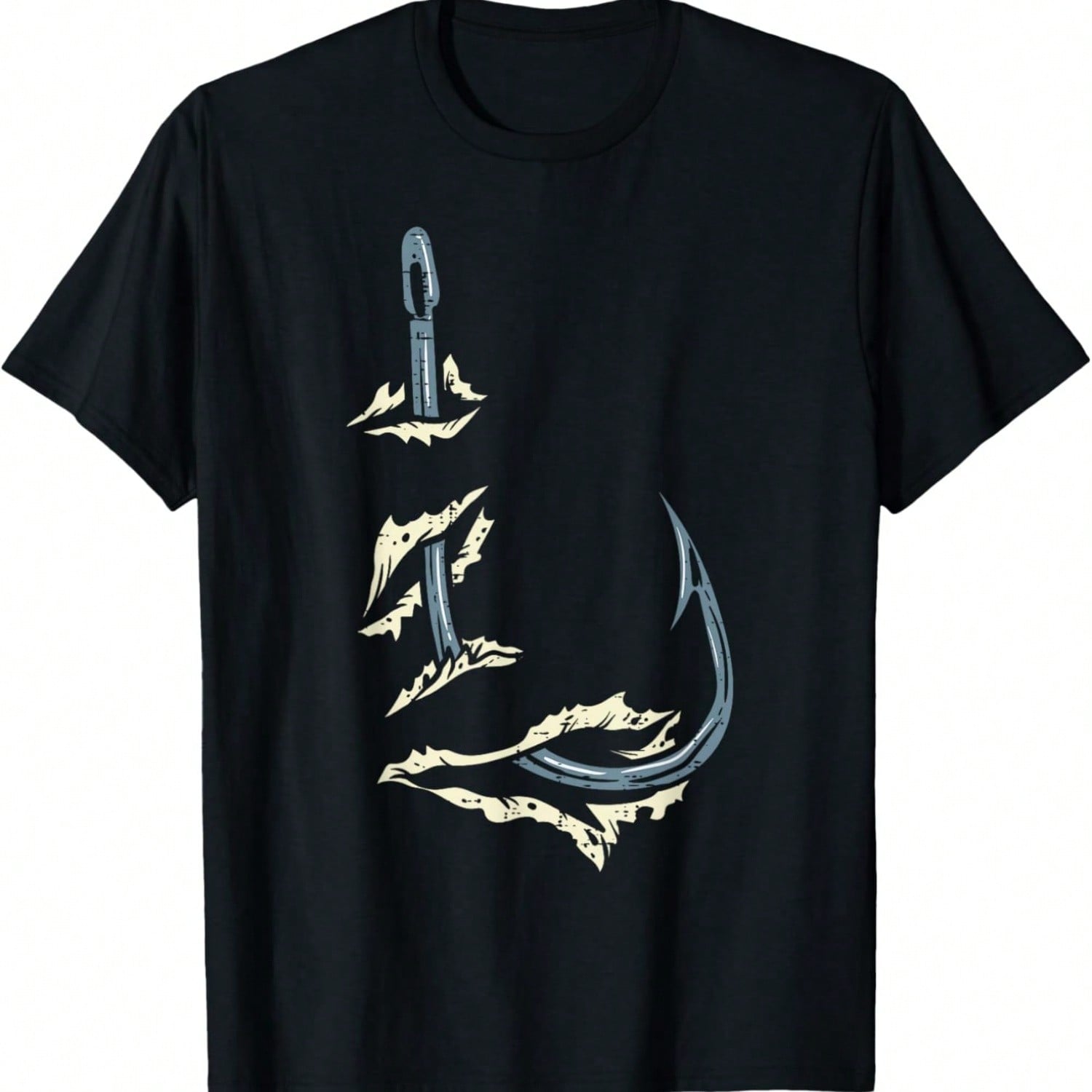 Fish Hook Cool Fishing Fisher Fisherman Angler unisex Wounisex Dad T-Shirt S разноцветный
