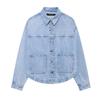 Kaslead New Arrival Women's Clothing Fashion Style Fashion Sticker Cloth Decoration Denim Jacket Coat 0108229