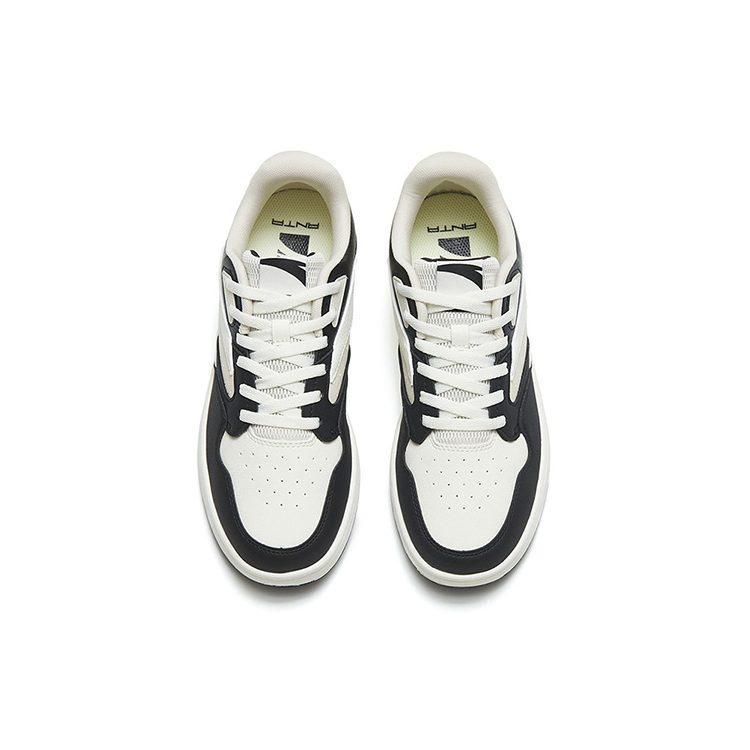 Anta Life Collection Slip Resistant Abrasion Resistant Low top Skateboard Shoes Women's White Black Gray 122258068-2