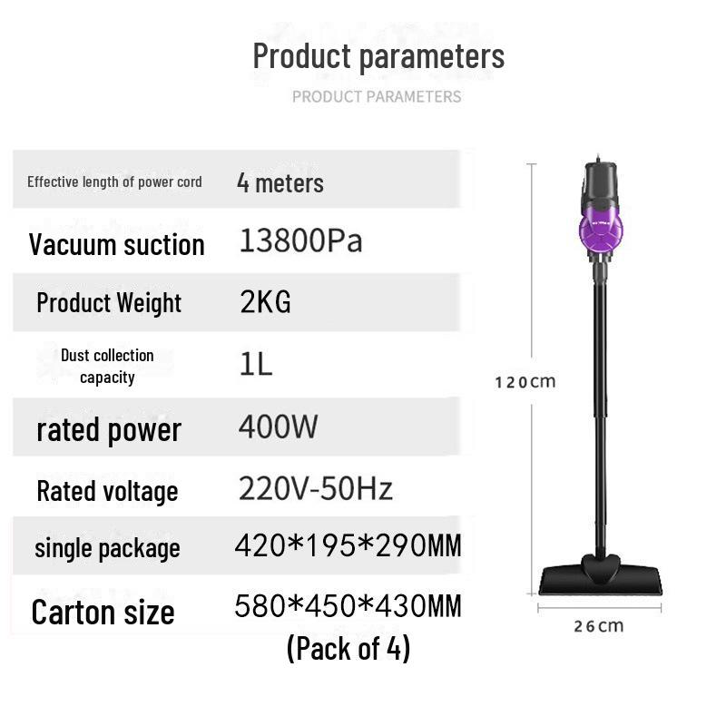 Chigo High-Power Handheld Vacuum Cleaner with Strong Suction