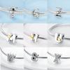 New 925 Silver Charm Beads 26 Letter Alphabet A-Z Charm Fit Original Charms Bracelet DIY Birthday Jewelry Gift Making
