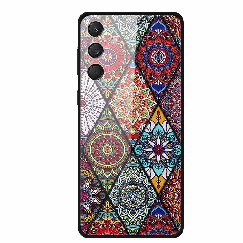 Tempered Glass Phone Cases for Samsung A16 Cases Space Print Hard Back Covers for Samsung Galaxy A16 4G 5G Shells Coque A16 2024