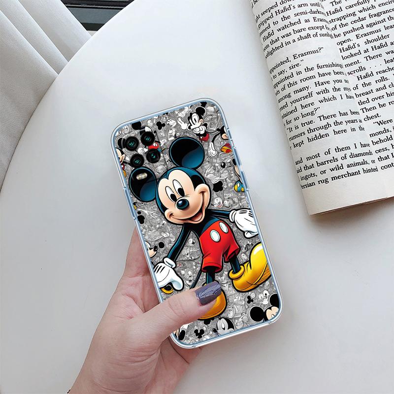 Mickey Minnie Mouse Transparent Phone Case for Motorola Moto G7 G8 G9 G84 G85 G73 G24 G15 Z2 Play Power Plus