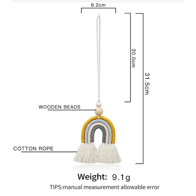 3 Color Creative Cute Rainbow Decor Hanging Pendant Ornament Car Rear View Mirror Car Styling Auto Interior Decor Accessories