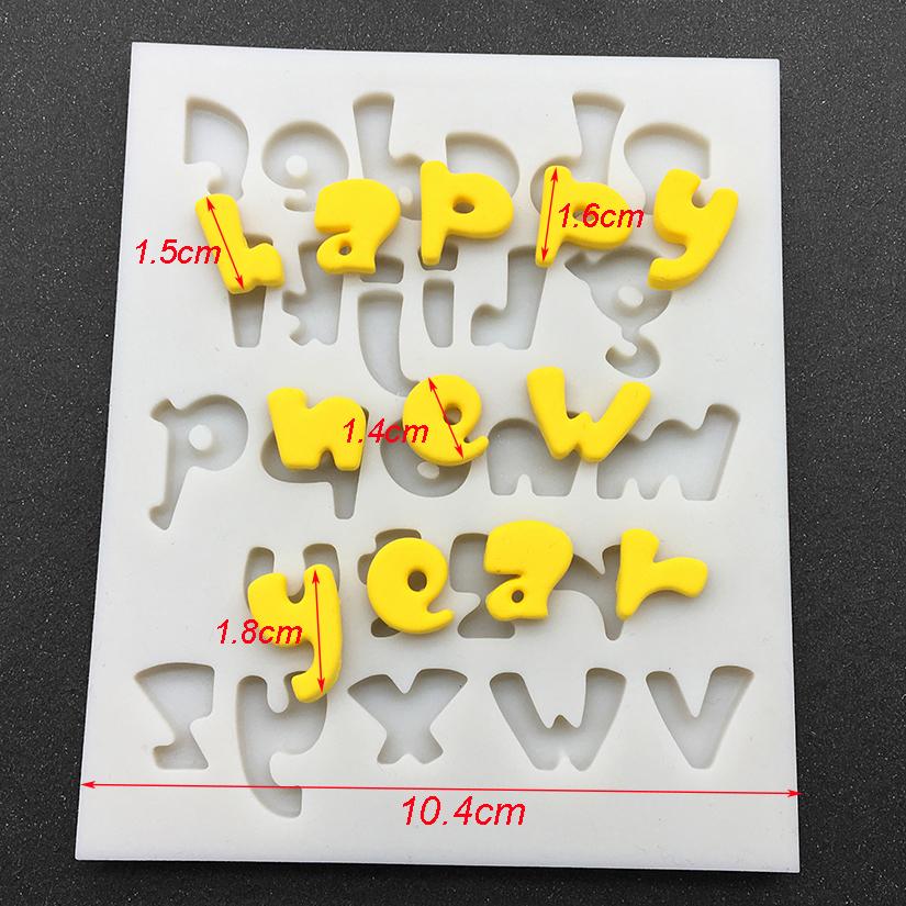 Kleinbuchstaben Silikonform Sugarcraft Fondant Kuchen Dekorierwerkzeuge Cupcake Backform