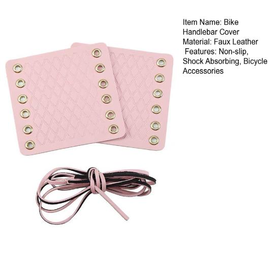 2Pcs Faux Leather Bicycle Handlebar Cover Adjustable Non-slip Universal MTB Road Mountain Bike Handle Grip Cover Replacement Bike Accessories