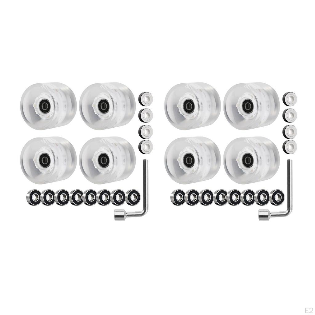 4 Pack Skate Wheel 58x32mm Luminous Quad Roller Skating Wheels for