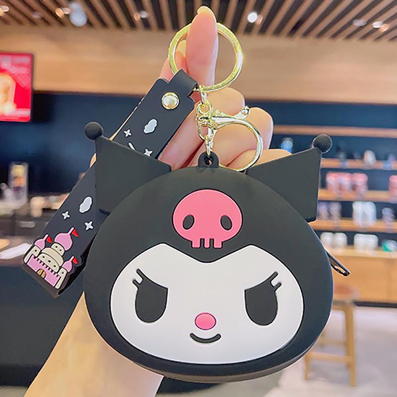 Adorable Sanrio Cartoon Soft Silicone Coin Purse For Kids And Students Keychain