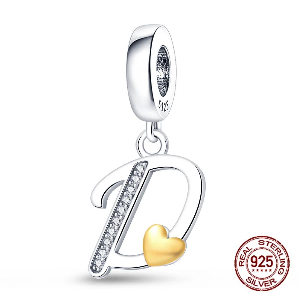 Lettera A-Z in Rame Ciondolo Alfabeto Perline Nome Adatte ai Braccialetti Originali Ciondoli per Donne Fai da Te Pendente Creazione Gioielli