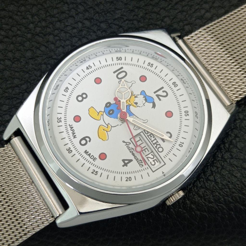 VINTAGE REFURBISHED SEIKO AUTOMATIC 6309A JAPAN MENS WHITE DIAL WATCH A442998-1