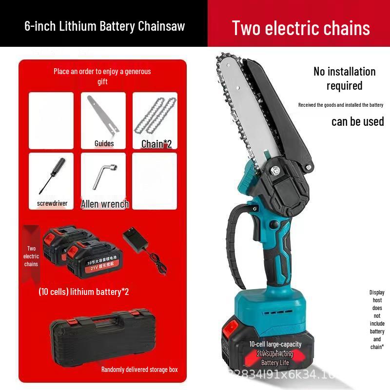 Rechargeable Brushless Cordless Handheld Lithium Chainsaw for Outdoor Tree Cutting & Pruning