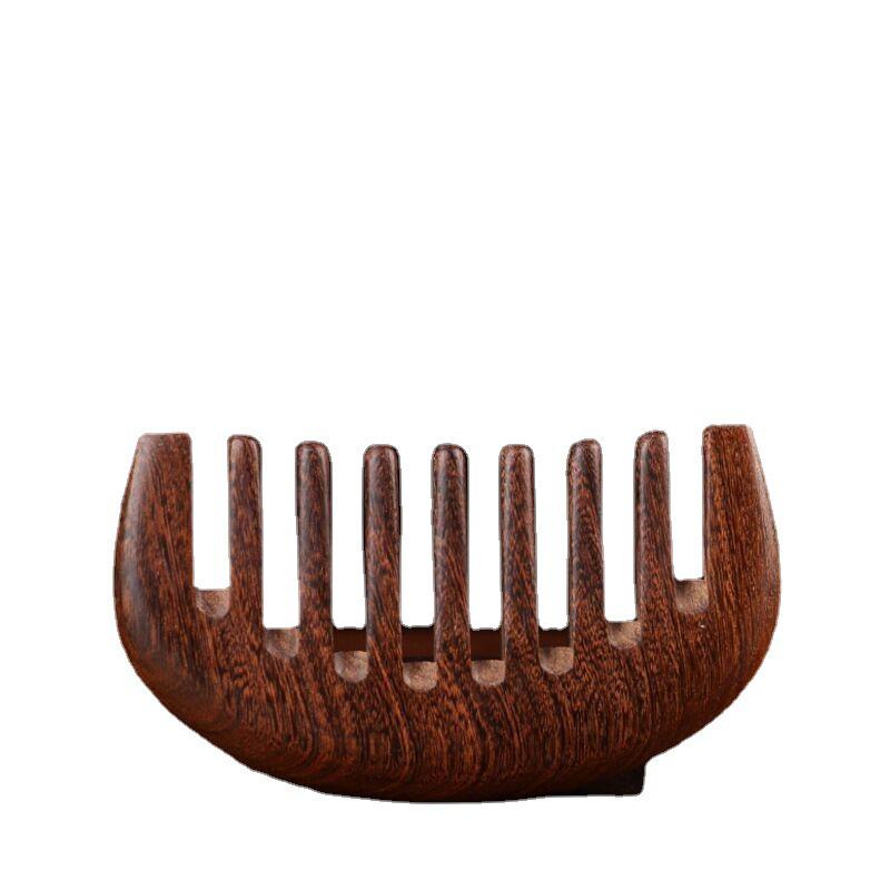 Unbemalter Sandelholz-Massagekamm mit breiten Zinken für Männer & Frauen