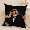 Singer B-Beyonce Cowboy Cushion Cover Soft Plush Double-Sided Printed Sofa Pillow Cushion Cover | Cozy All-Season Decor Gift
