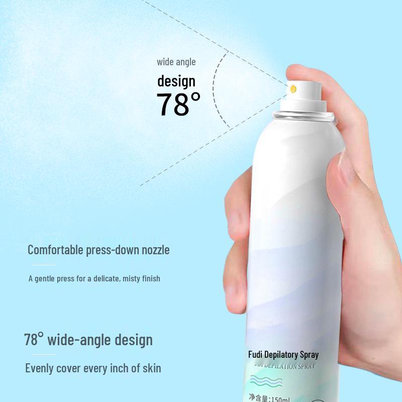 Fudi Depilatory Spray: Gentle Hair Removal Cream Mousse for Underarms and Legs, Suitable for Men and Women.