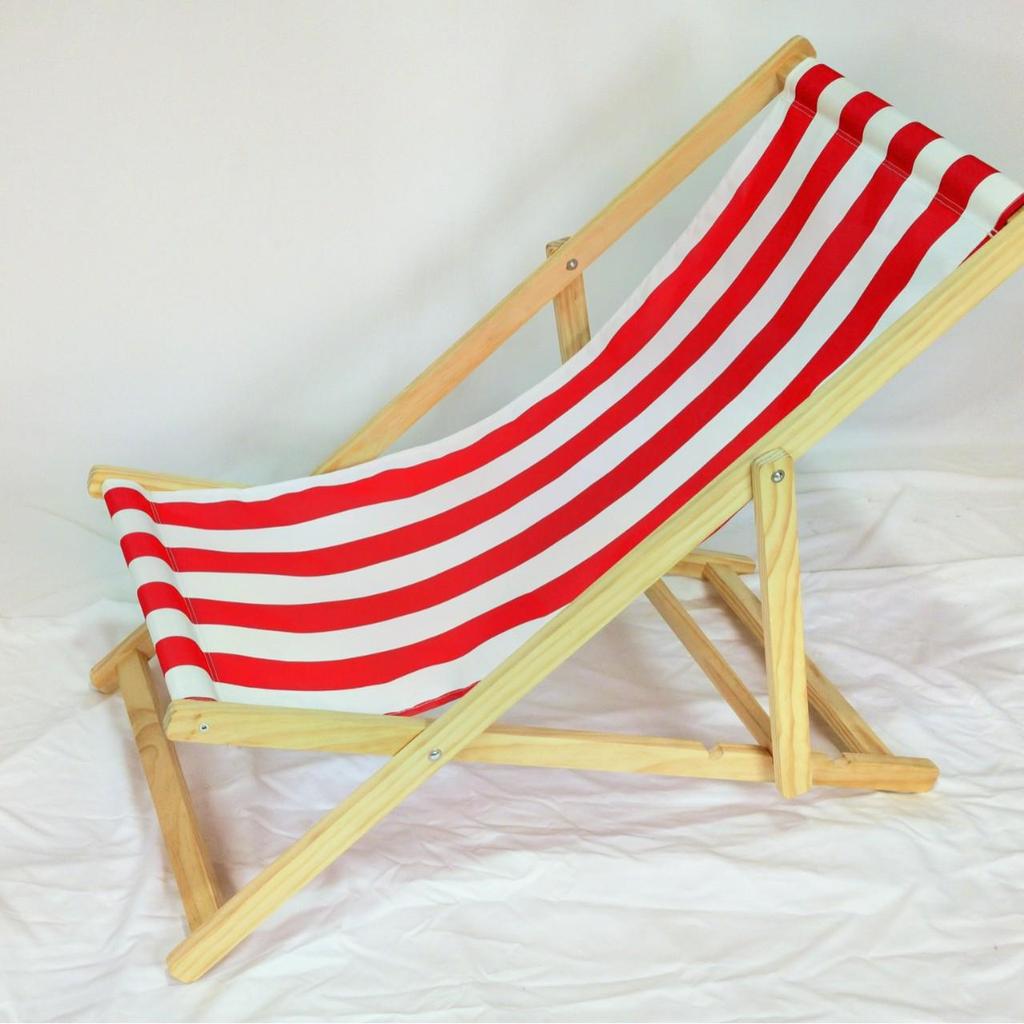 Adjustable Solid Wood Beach Lounger: Outdoor Folding Chair for Leisure & Camping