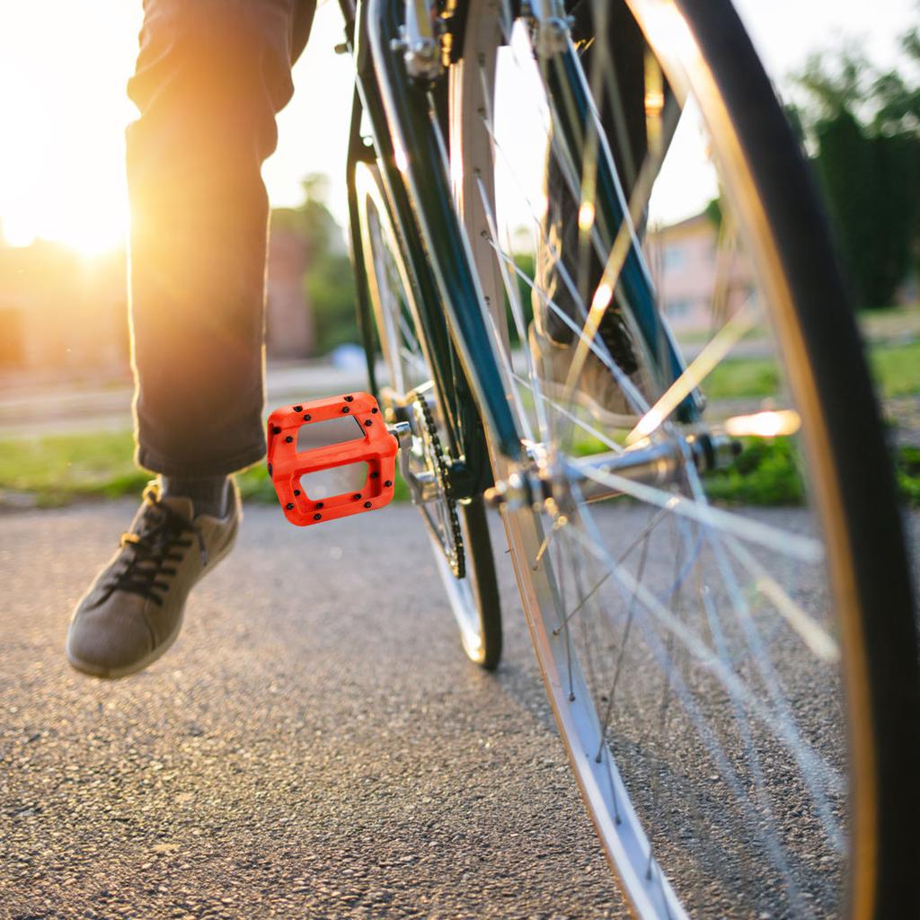 1 Pair Bike Pedal 9/16in Widened Anti Slip Sy Installation Nylon Mountain Bike Pedal for