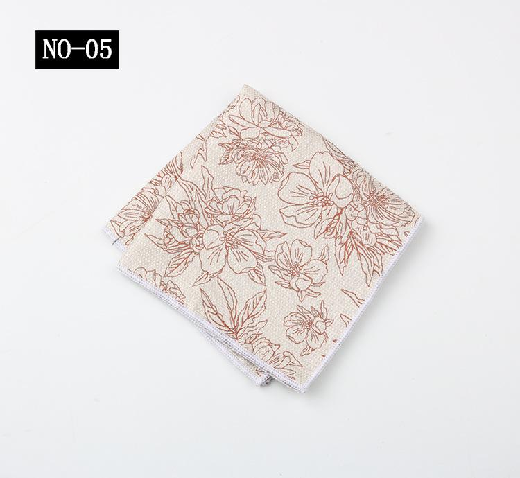 Pattern Chest Towel Men'S Suit Gentleman Wedding Red High-End High-Density Small Square Towel Handkerchief Banquet Host Pocket Towel