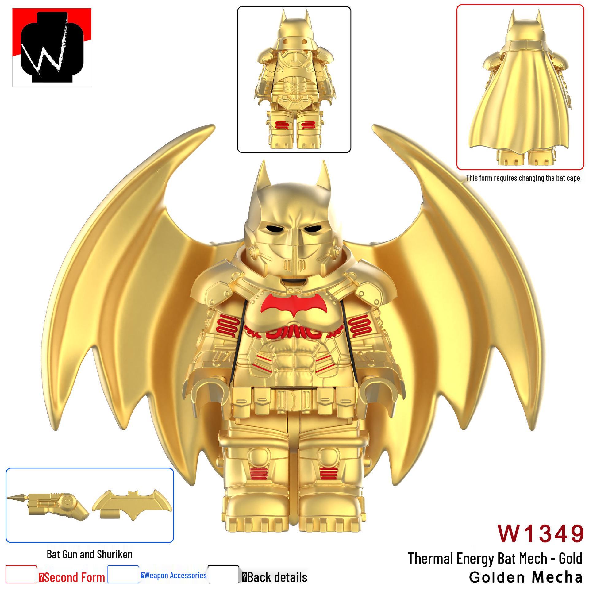 British Series W1348-1350 Thermal Bat Building Block Minifigures
