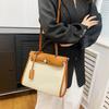Fashion small square bag new pu tote bag retro women's bag trendy texture shoulder bag