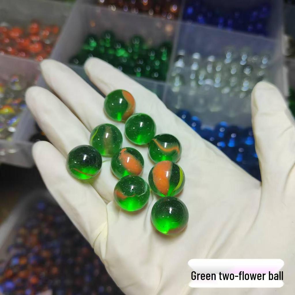 16mm Mixed Checkered Glass Beads & Marbles - Nostalgic Crystal Balls for Kids