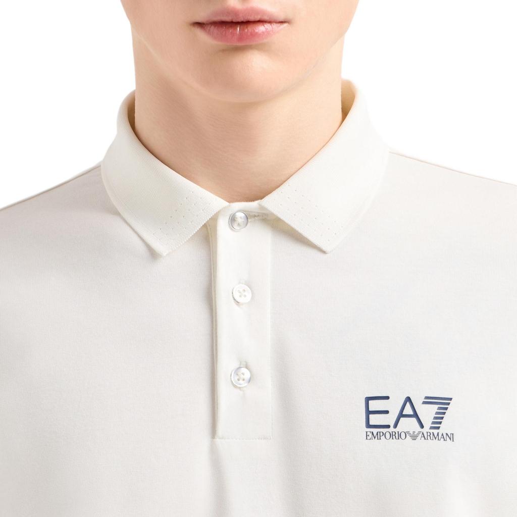 EMPORIO ARMANI EA7 Polo Shirt Men's Starlight White 7M000182-AF10373-U0005