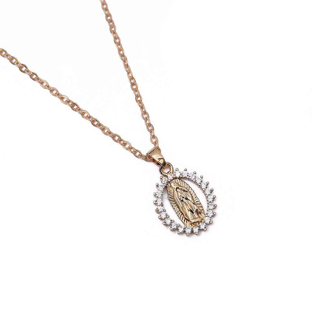 Virgin Jesus Religious Point Diamond Pendant Diy Collarbone Chain Necklace Pendant, Shoe And Hat Decoration, Jewelry Accessories