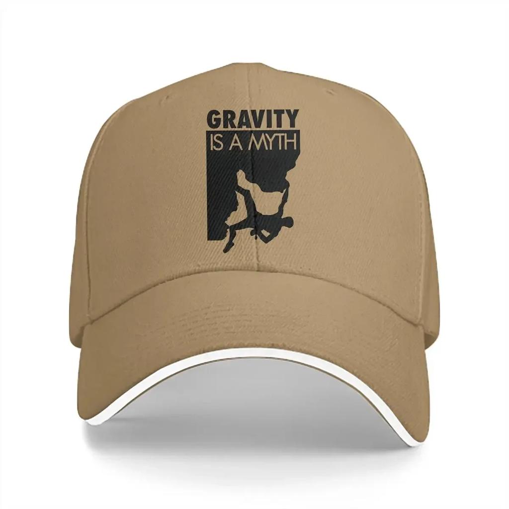 Gravity Is A Myth Baseball Caps Peaked Cap Mountain Climber Sun Shade Hats for Men Women