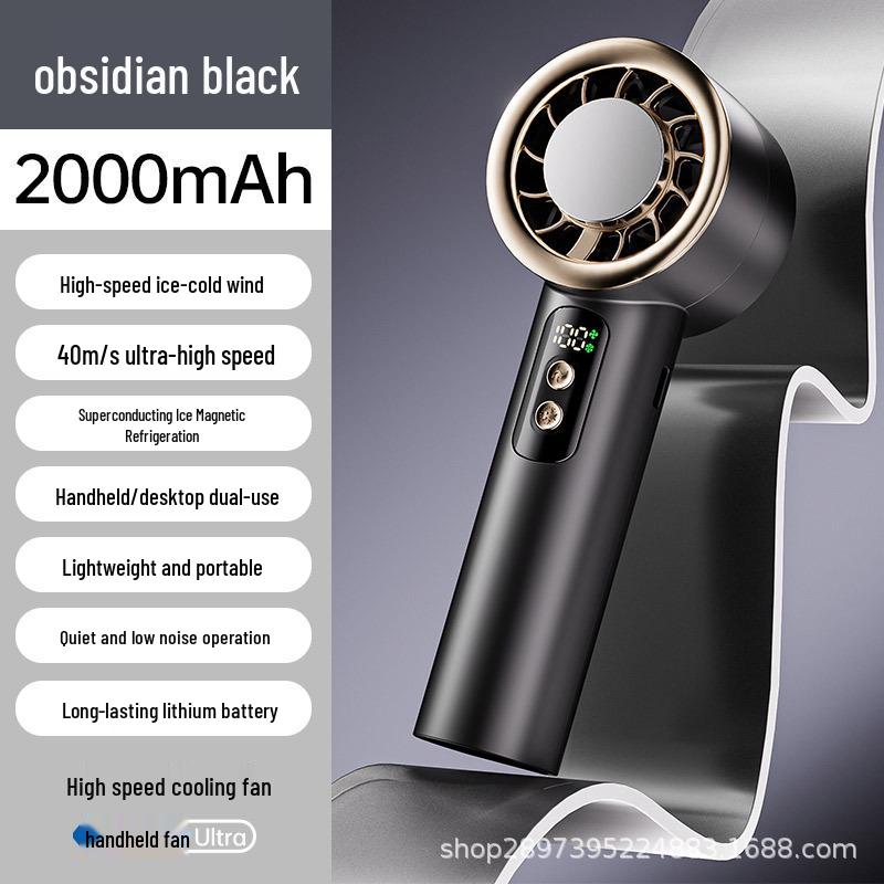 Portable Turbo Handheld Cooling Fan with Ice Pack