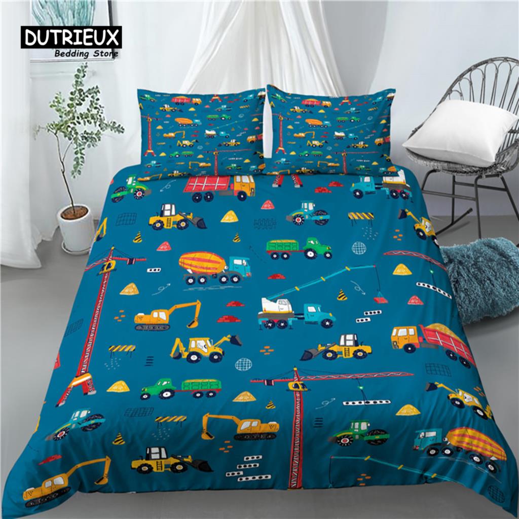 Home Living Luxury 3D Toy Car Print 2/3Pcs Comfortable Duvet Cover PillowCase Bedding Sets Queen and King EU/US/AU Size