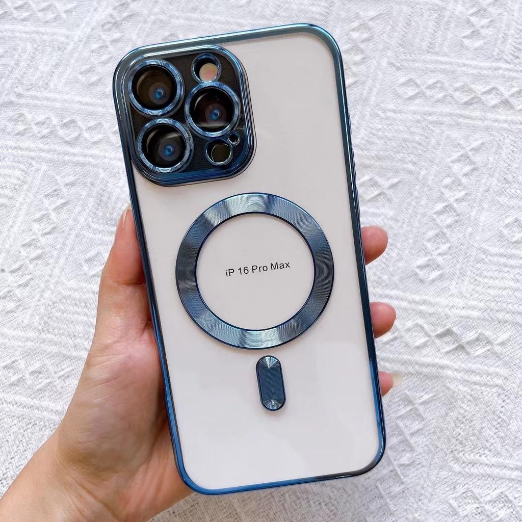 IPhone16 Electroplated CD Pattern 15 Mobile Phone Case with Tail Apple Magsafe Magnetic 12proma Soft Case Suitable