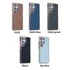 Plating Soft Edge Leder-Telefonhülle für Samsung Galaxy S24 FE S25 Ultra S23 S22 Plus Unterstützung für kabelloses Laden mit magnetischer Abdeckung