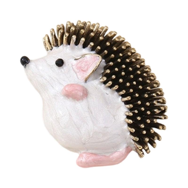 

Unique Enamel Coated Hedgehog Pin Animal Themed Brooch Jackets Bag Decoration Handmade Gift For Friend белый