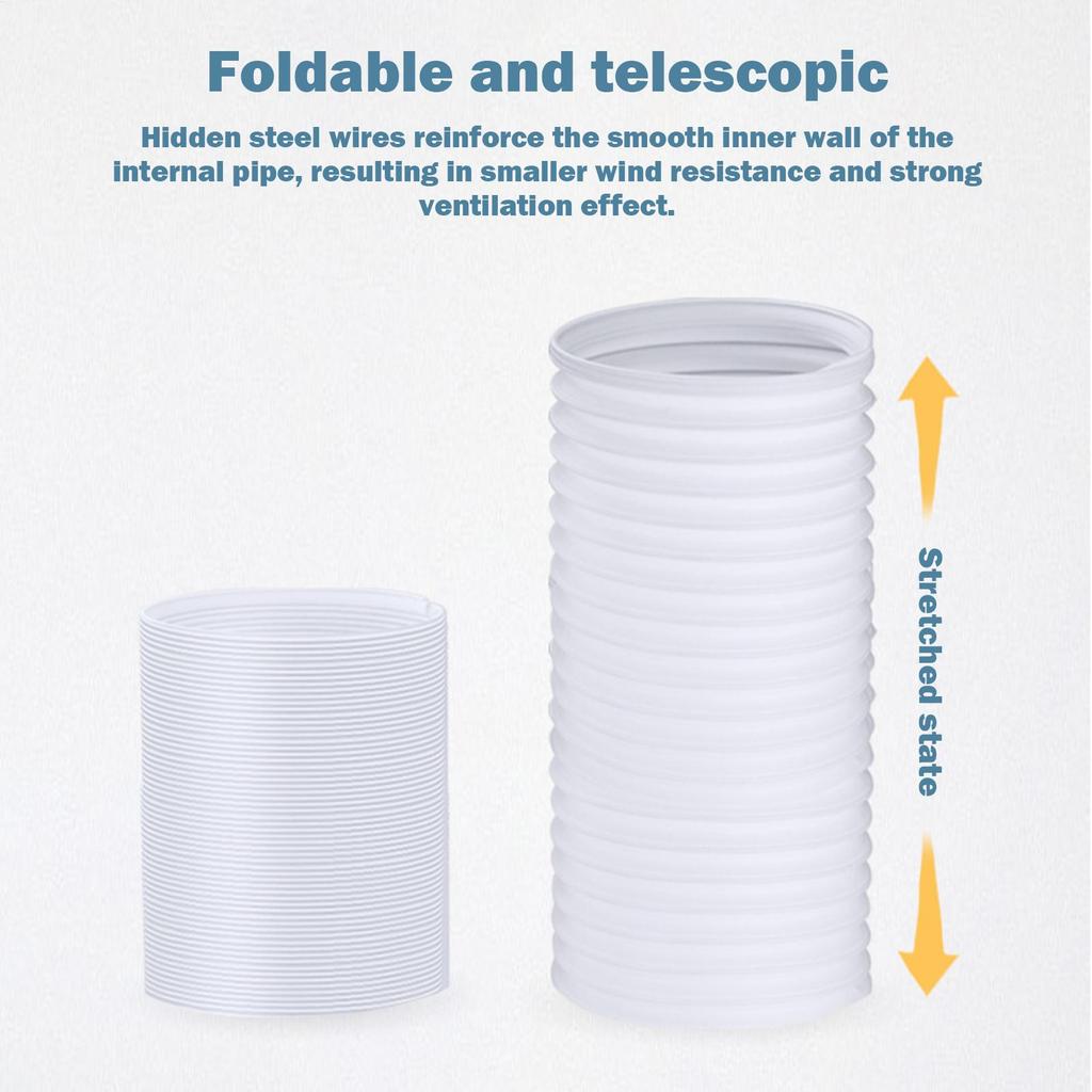 150/130mm Air Conditioner Hose Replacement Exhaust Duct AC Exhaust Hose 150/200/300CM Portable AC Hose for Home Kitchen Office