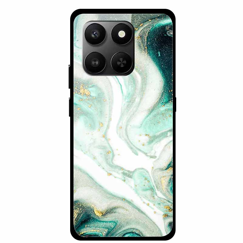 Glass Back Cover For Honor 200 Pro 5G Case Marble Hard Tempered Glass Case For Honor play 10T 400 Smart 5G Case 6.77" Shell Para