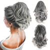 Syntetický drápek do vlasů v krátkém culíku, prodlužování vlasů do drdolu pro ženy, vlnité falešné příčesky