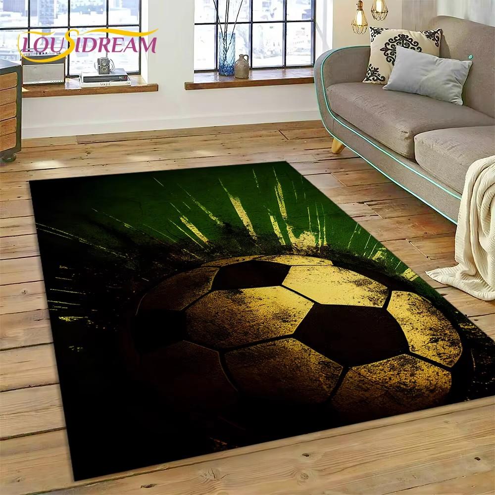 Soccer Football Field Rug Carpet for Living Room Bedroom Home Decor,Floor Mat Non-slip Decoration for Sofa Kitchen Doormat Gifts