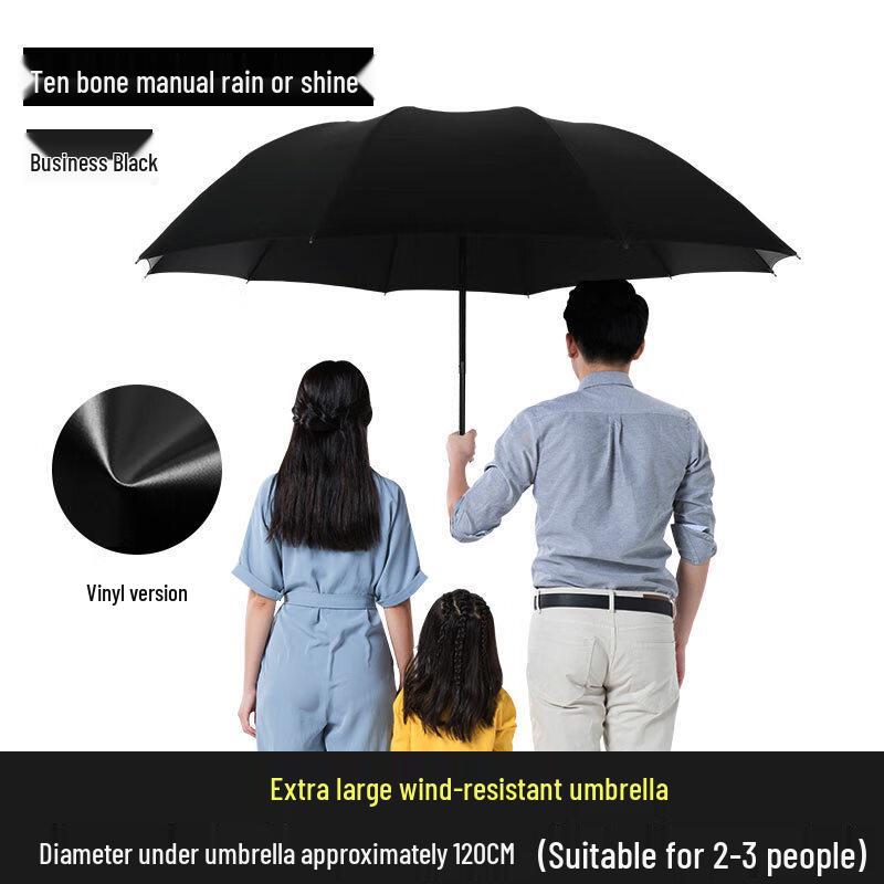 Nanqiao Large 27-inch Manual Three-Fold Umbrella