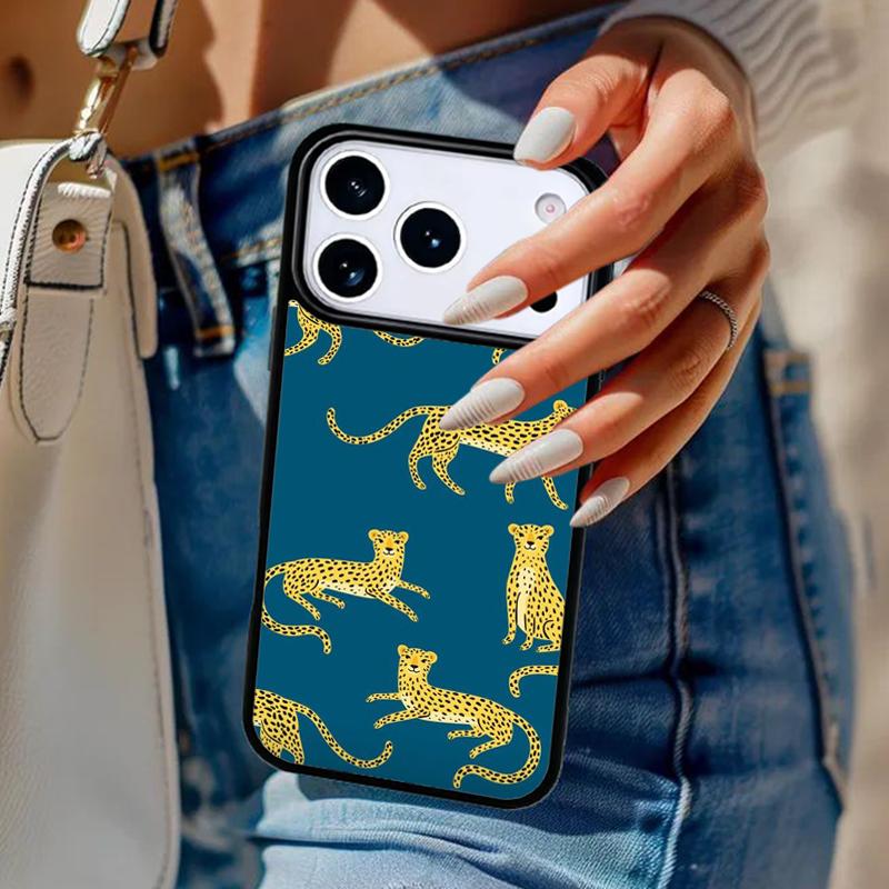 

Cheetah Panther Phone Case For iPhone 17 Air 14 15 13 12 Max Cover For Apple 14 15 16 16e 11 Pro Max Plus Coque iPhone 17