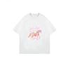 Weißes T-Shirt mit floralem Pferd und Aufdruck 'Just A Girl Who Loves Horses' für Freizeitkleidung