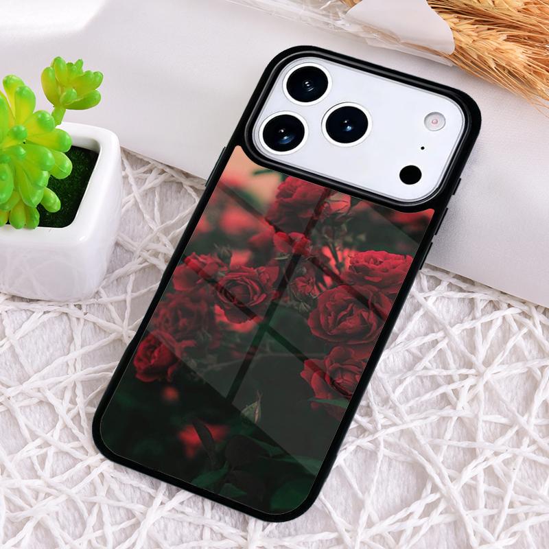 Red Rose Shockproof Phone Case for iPhone 17 Air 16e 15 11 12 14 13 Pro Max Cover Coque