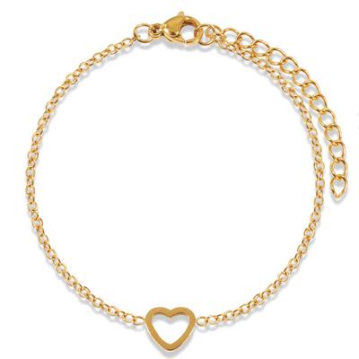 Positief Hart Perzik Hart Plat Armband Populair Metaal Eenvoudige En Zoete Armband