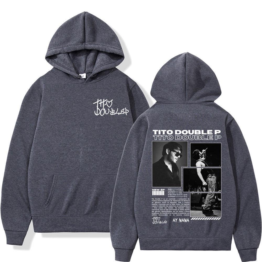 Sänger Tito Doppelalbum Tour 2025 Mode Print Grafik Hoodie Herren Oversized Langarm Oberteil Lässiger Hip-Hop Pullover Fan Geschenke