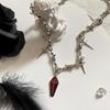 YK2 Hot Girl Dark Coffin Cross Sword Necklace - Harajuku Hip Hop Retro Chain