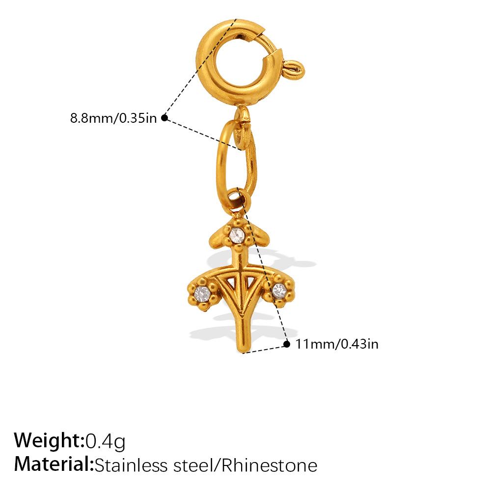 Light luxury, wind-set diamonds twelve constellations jewelry buckle pendant DIY bracelet necklace shoe accessories