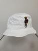 [USED] POLO Bear Embroidered Bucket Hat White XL