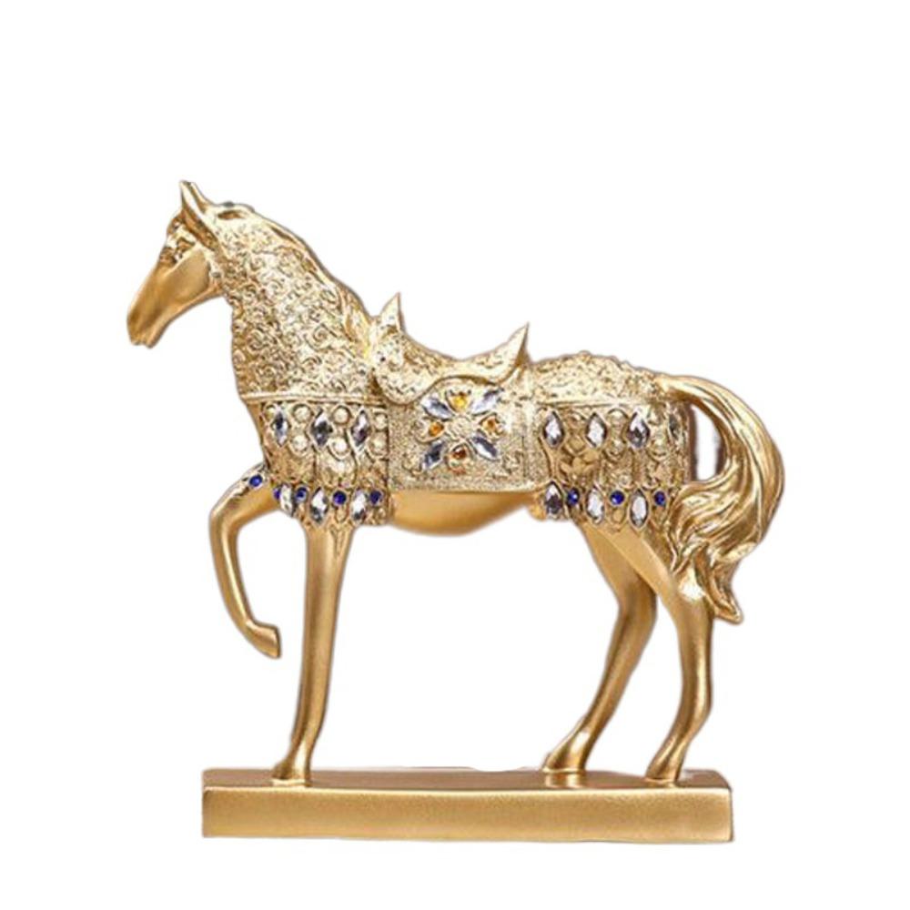 Resin Horse Statue Art Miniatures Figurine Nordic Style Horse Ornaments  Christmas